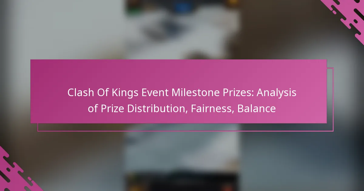 Clash Of Kings Event Milestone Prizes: Analysis of Prize Distribution, Fairness, Balance